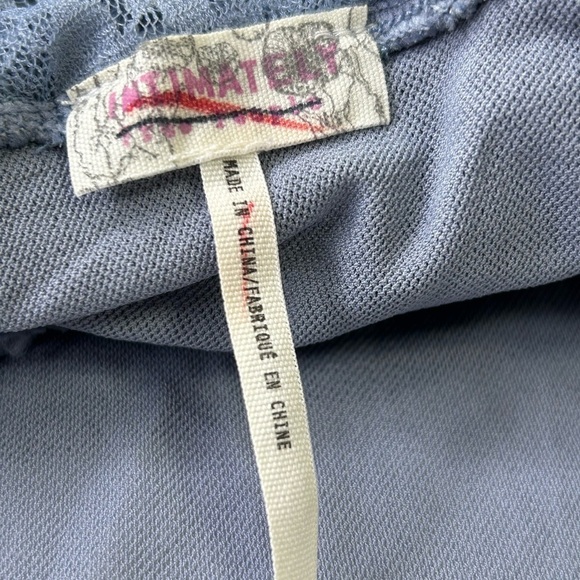 Free people when in Rome slip Dress Deep V Neck Sheer Long Sleeve Lined Soft Med - Picture 6 of 7